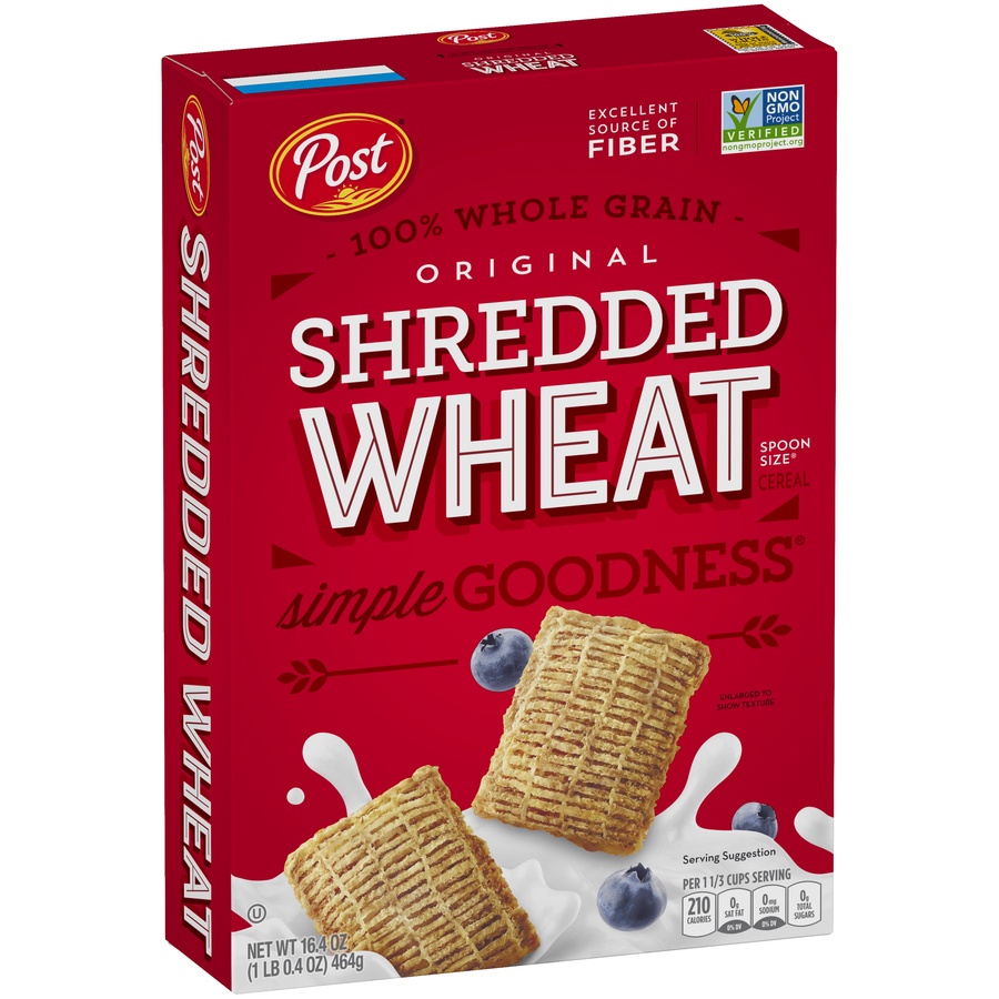 slide 2 of 8, Shredded Wheat Spoon Size Breakfast Cereal, 16.4 oz