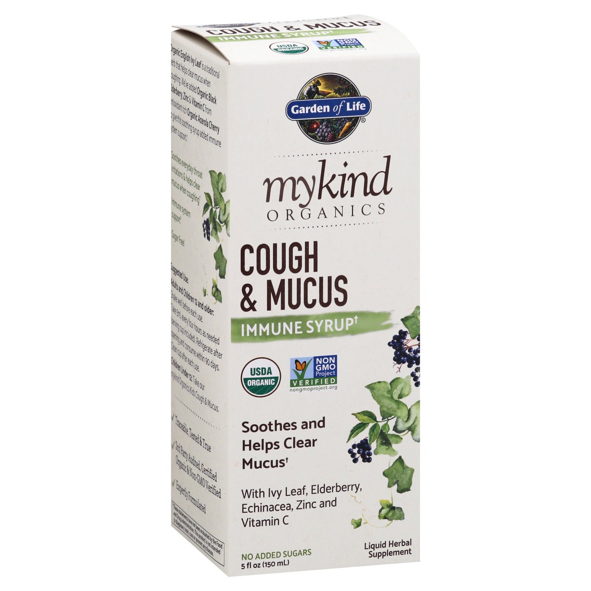 slide 2 of 9, Mykind Organics Cough & Mucus Immune Syrup 5Oz, 1 ct
