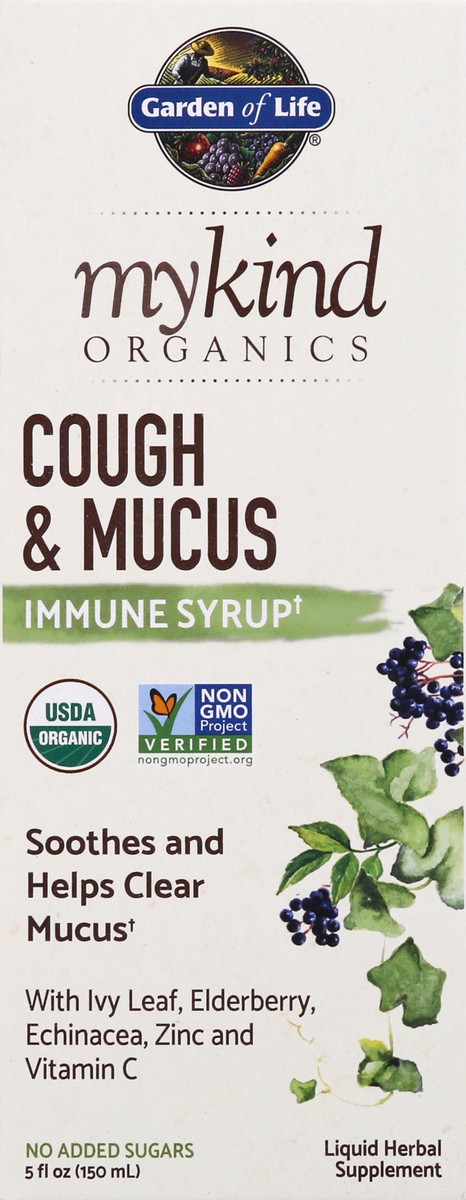 slide 6 of 9, Mykind Organics Cough & Mucus Immune Syrup 5Oz, 1 ct