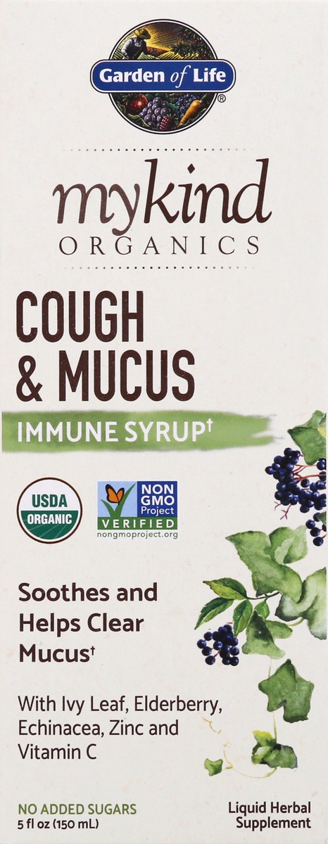 slide 1 of 9, Mykind Organics Cough & Mucus Immune Syrup 5Oz, 1 ct