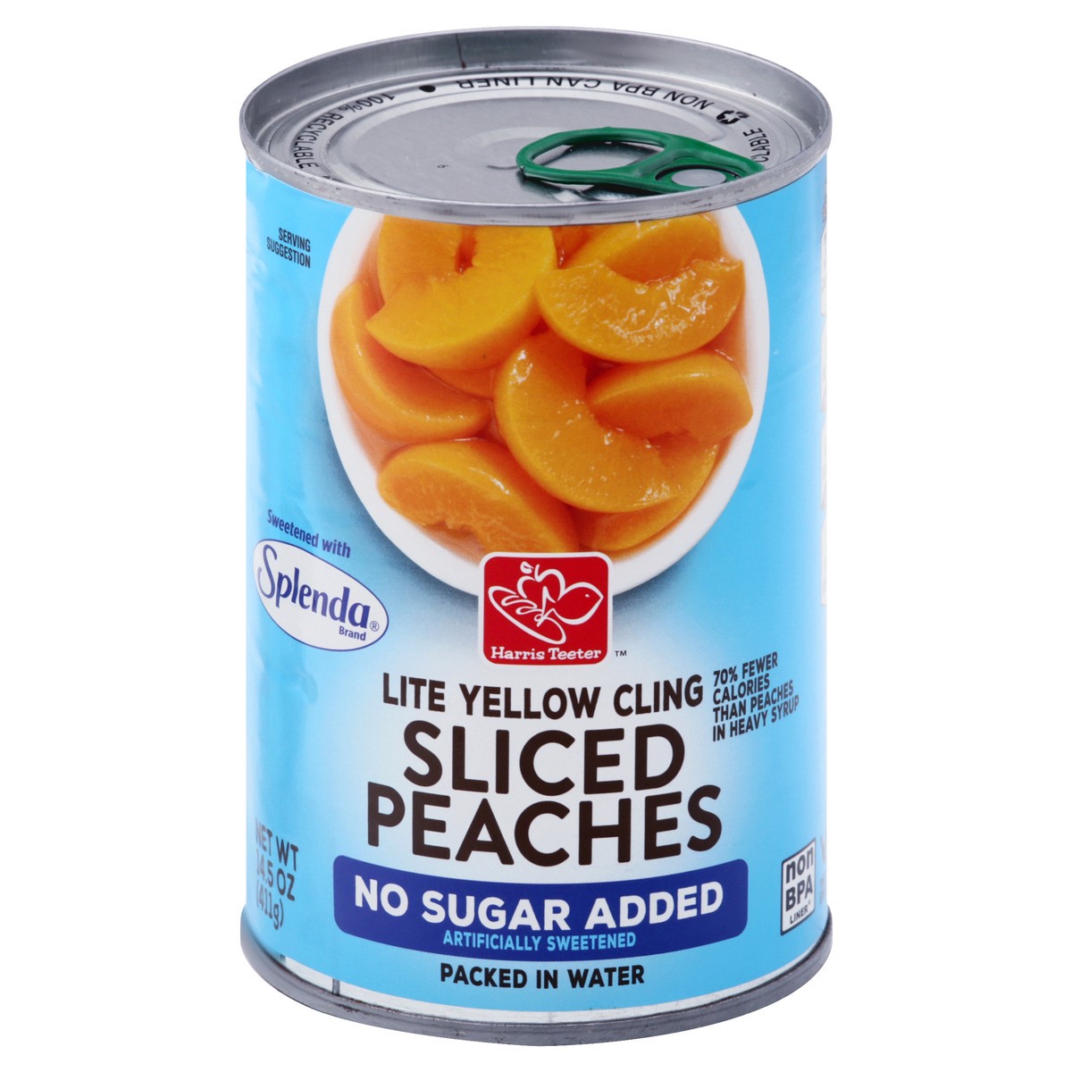 slide 1 of 8, Harris Teeter Sliced Peaches - No Sugar Added, 15 oz