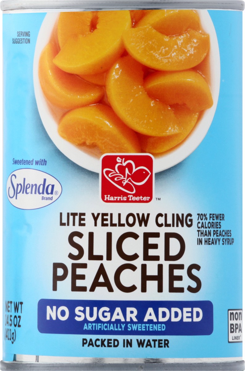 slide 3 of 8, Harris Teeter Sliced Peaches - No Sugar Added, 15 oz