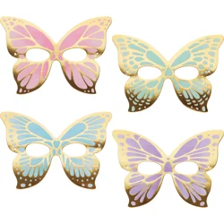 Golden Butterfly Paper Masks