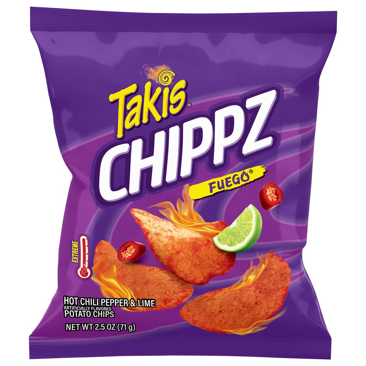 slide 1 of 7, Takis Chippz Extreme Fuego Potato Chips 2.5 oz, 2.5 oz