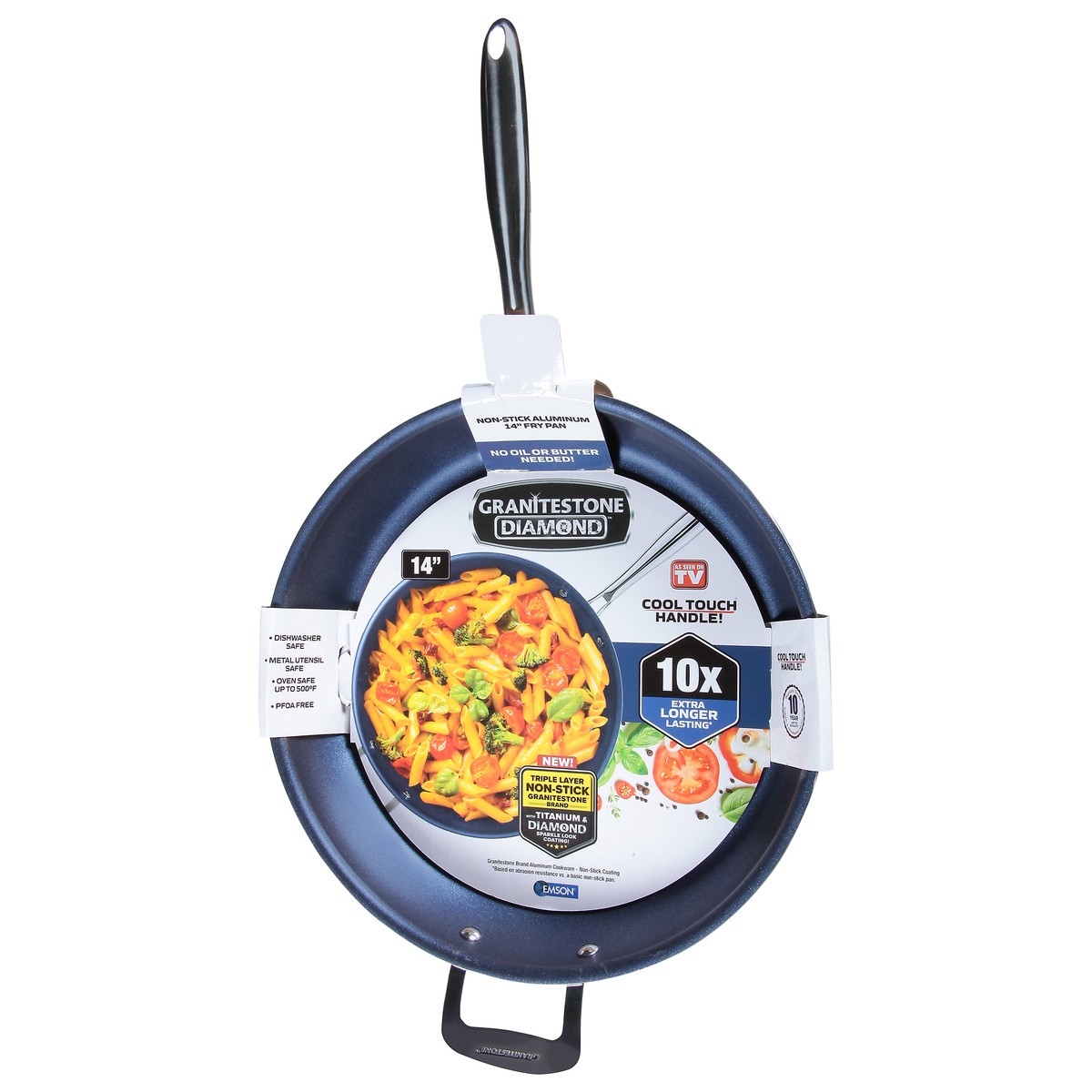 slide 5 of 9, Granitestone Diamond Non-Stick Aluminum 14 Inch Fry Pan 1 ea, 14 in