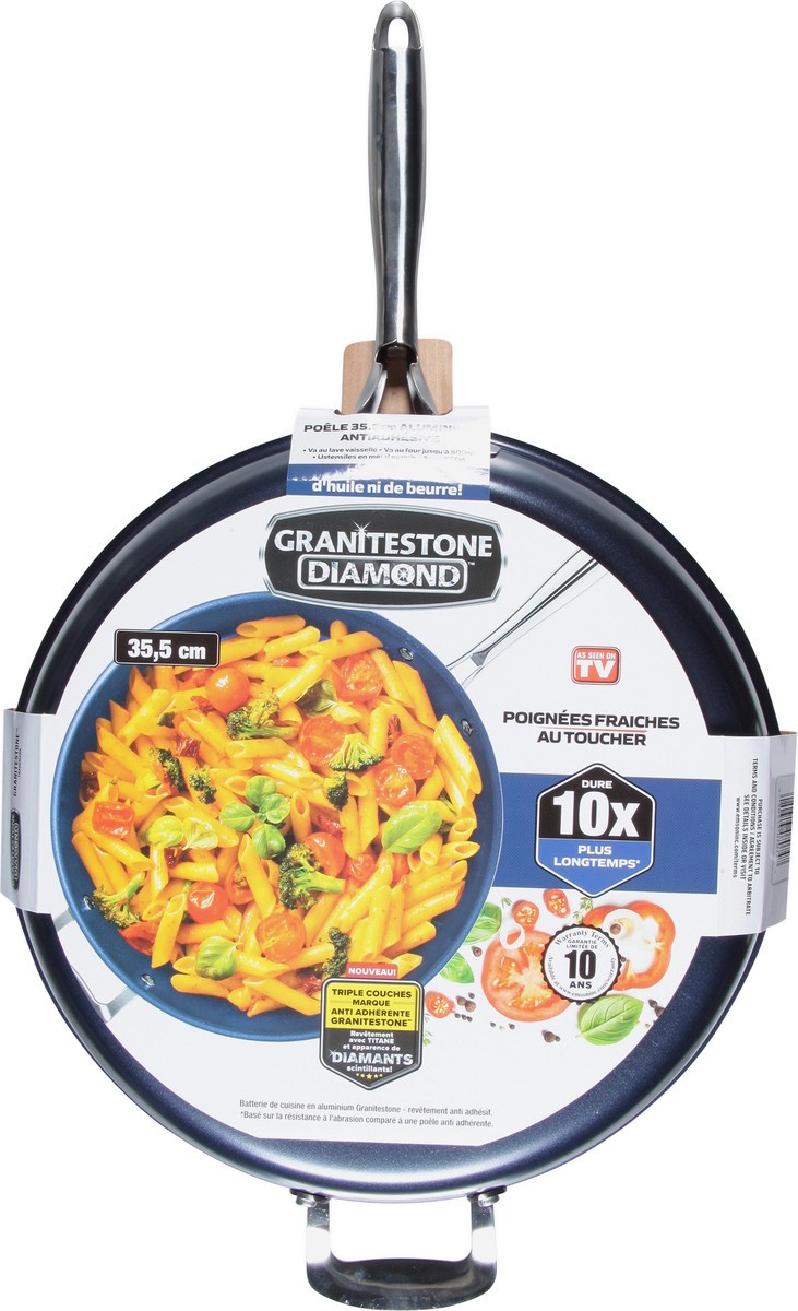 slide 7 of 9, Granitestone Diamond Non-Stick Aluminum 14 Inch Fry Pan 1 ea, 14 in