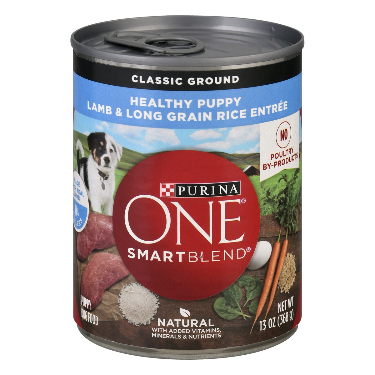 slide 1 of 9, Purina ONE SmartBlend Classic Ground Lamb & Long Grain Rice Entree Dog Food 13 oz, 13 oz