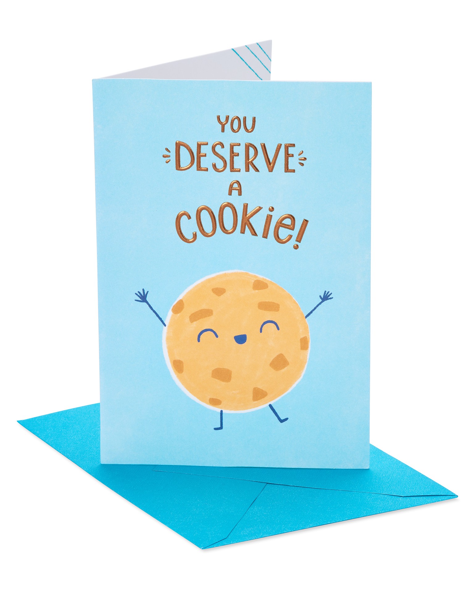 slide 1 of 5, American Greetings Chip Chip Hooray! This American Greetings card featuring an adorable cookie on the front is a sweet way to say congratulations! With touches of copper and silver foil, this card celebrates the big accomplishments or small victories in a simple, light-hearted way., 1 ct