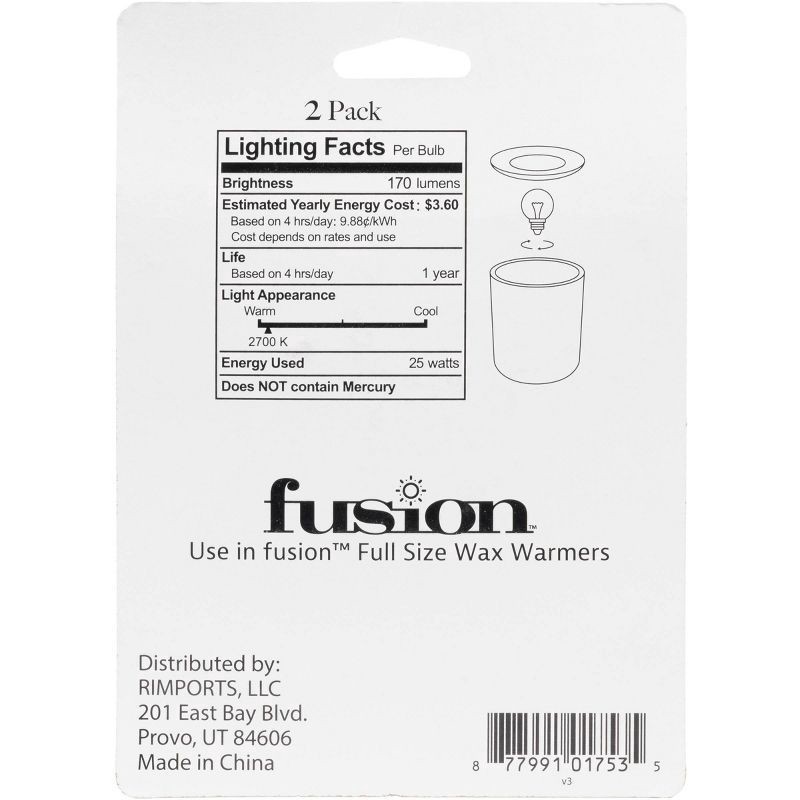 slide 3 of 3, Fusion™ 25 Watt Replacement Bulbs, 2 ct