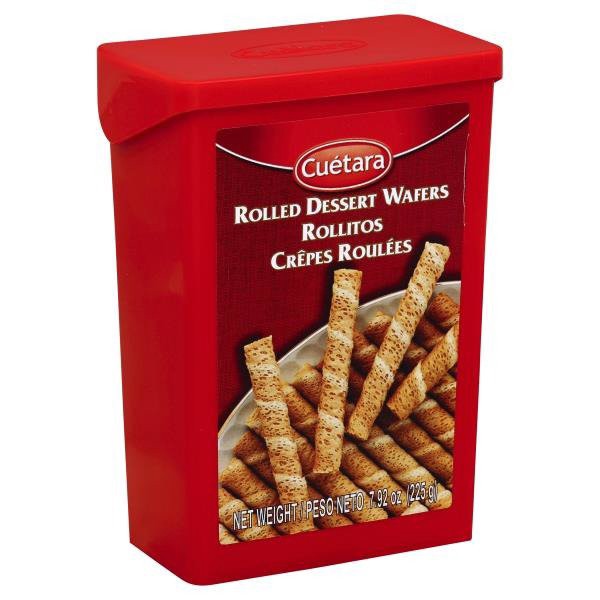 slide 1 of 1, Cuétara Rollitos Rolled Dessert Wafers, 7.92 oz