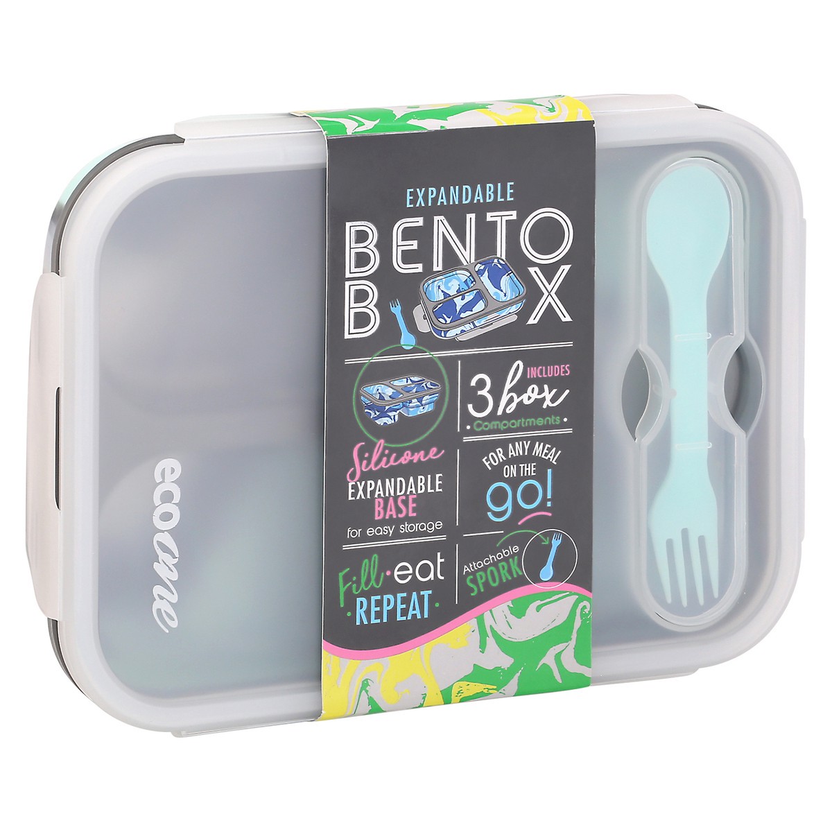 slide 2 of 9, Eco One Expandable Silicone Base Bento Box 1 ea, 1 ct