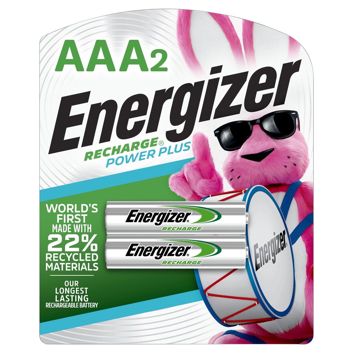 slide 1 of 10, Energizer Power Plus Rechargeable AAA Batteries (2 Pack), 800mAh Triple A Batteries, 2 ct