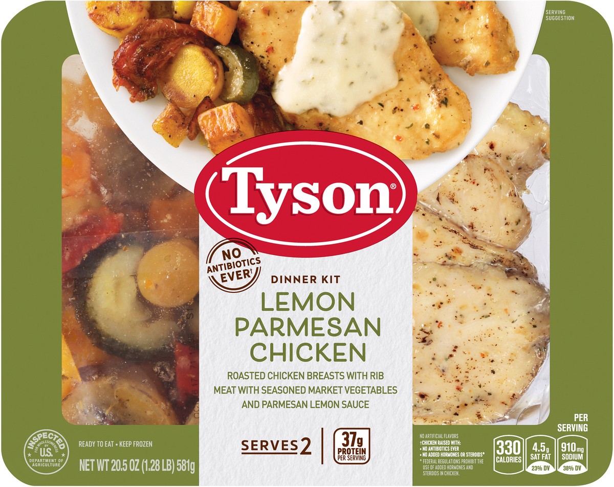 slide 3 of 7, Tyson Fully Cooked Lemon Parmesan Chicken Dinner Kit, 20.5 oz. (Frozen), 581.16 g