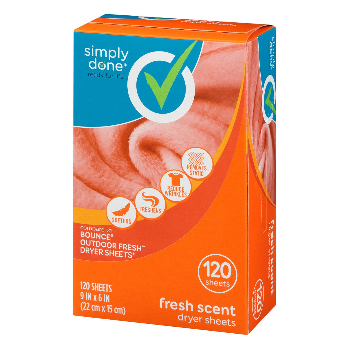 slide 8 of 16, Simply Done Fresh Scent Dryer Sheets 120 ea, 120 ct