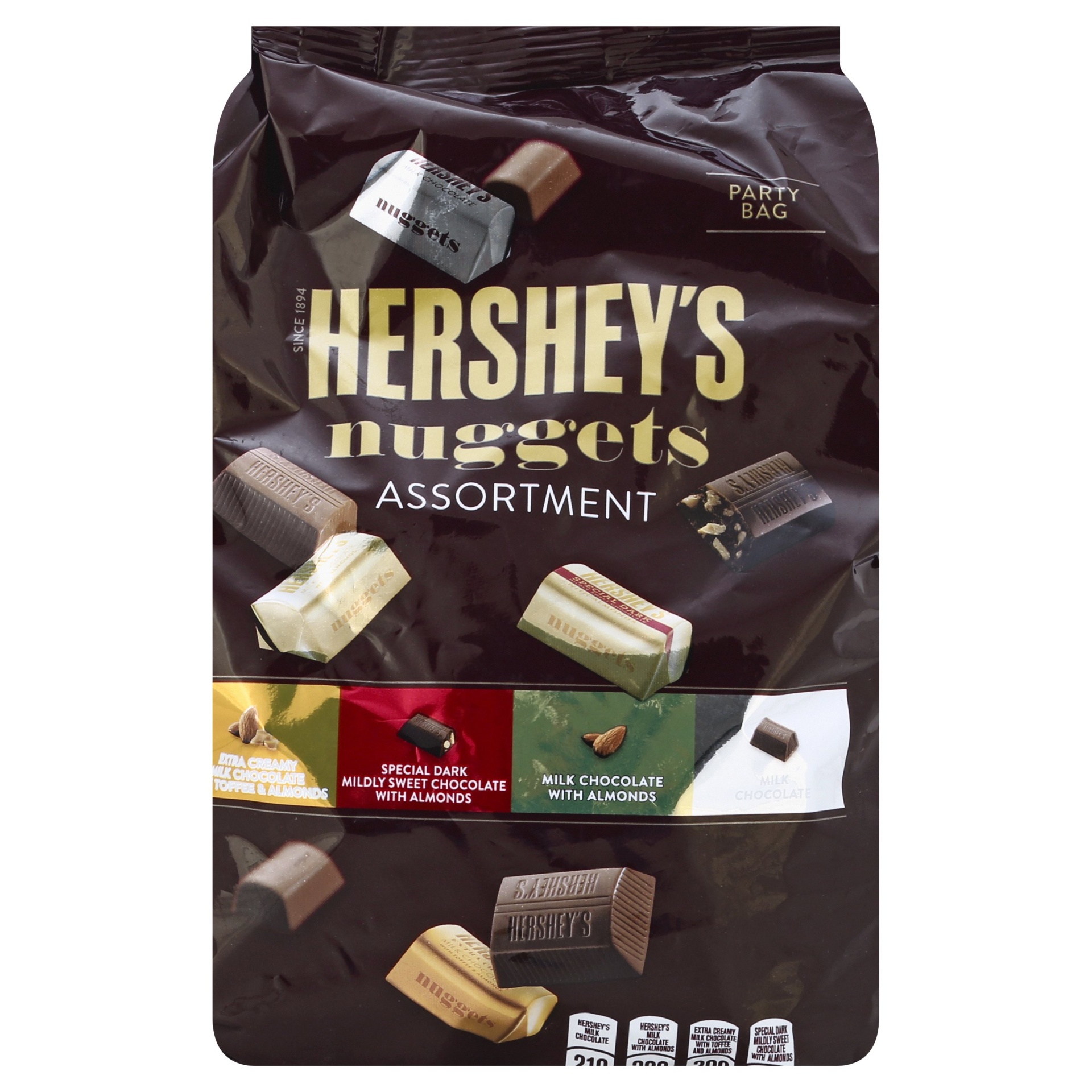slide 1 of 1, Hershey's Chocolate Assortment Nuggets, 38.5 oz
