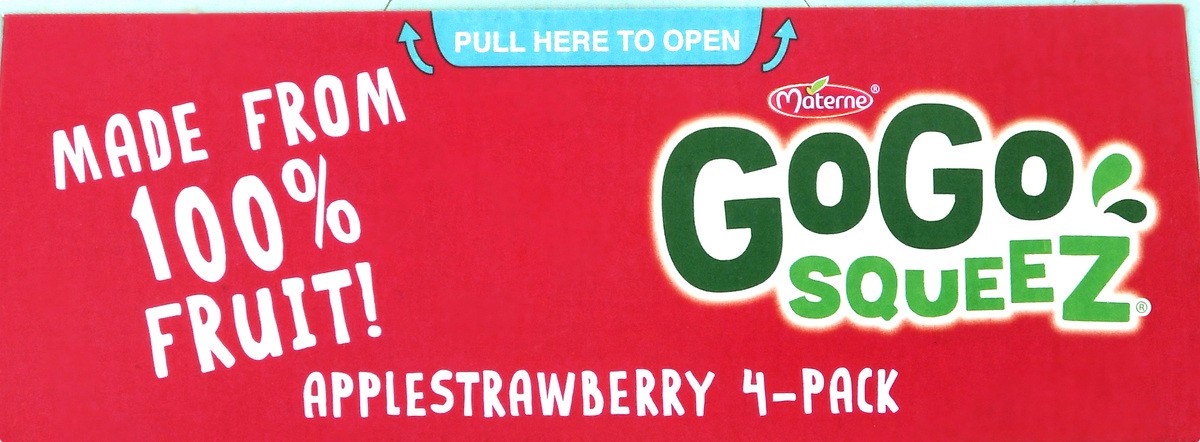 slide 2 of 13, GoGo squeeZ 4 Pack Fruit On The Go Apple Strawberry Baby Food 4.0 ea, 4 ct