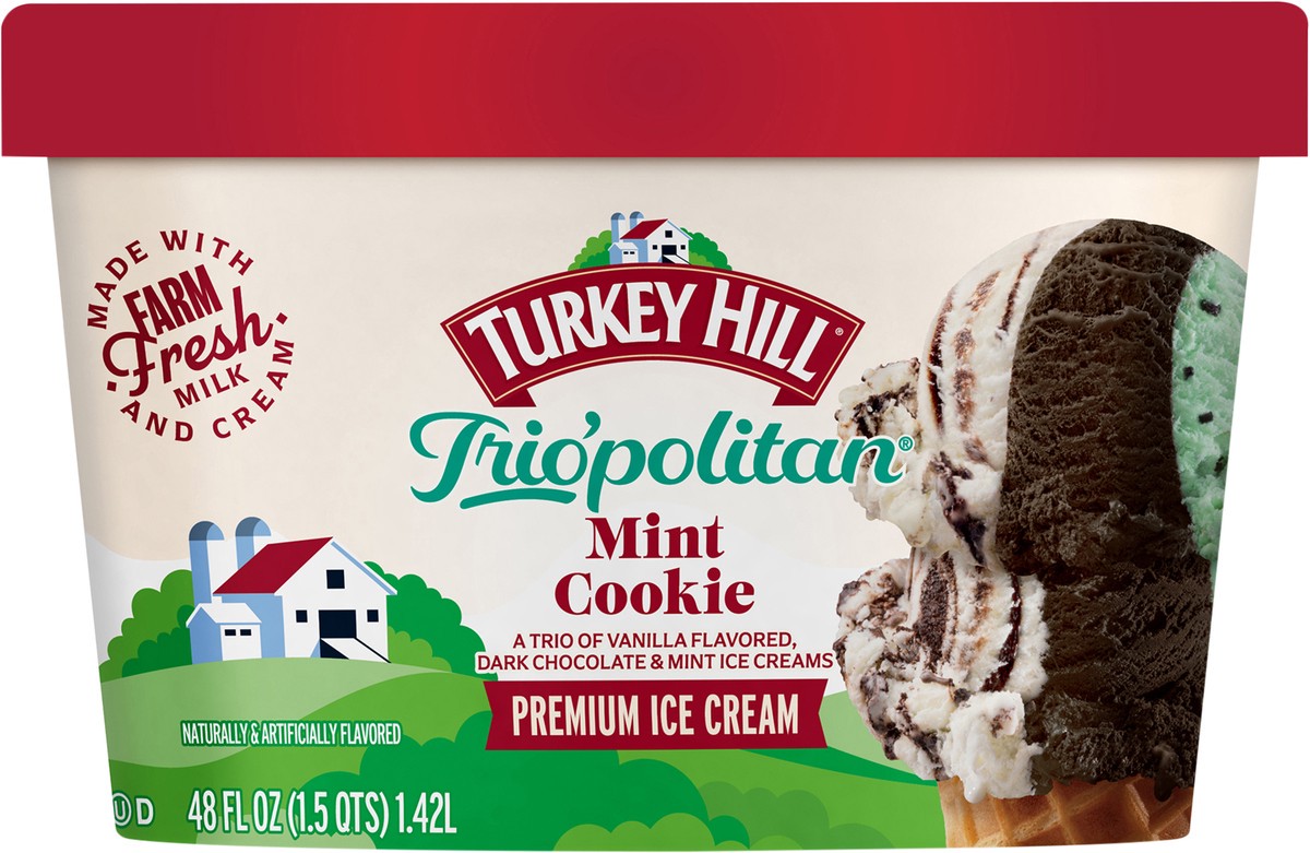 slide 2 of 2, Turkey Hill Trio Mint Cookie, 48 oz