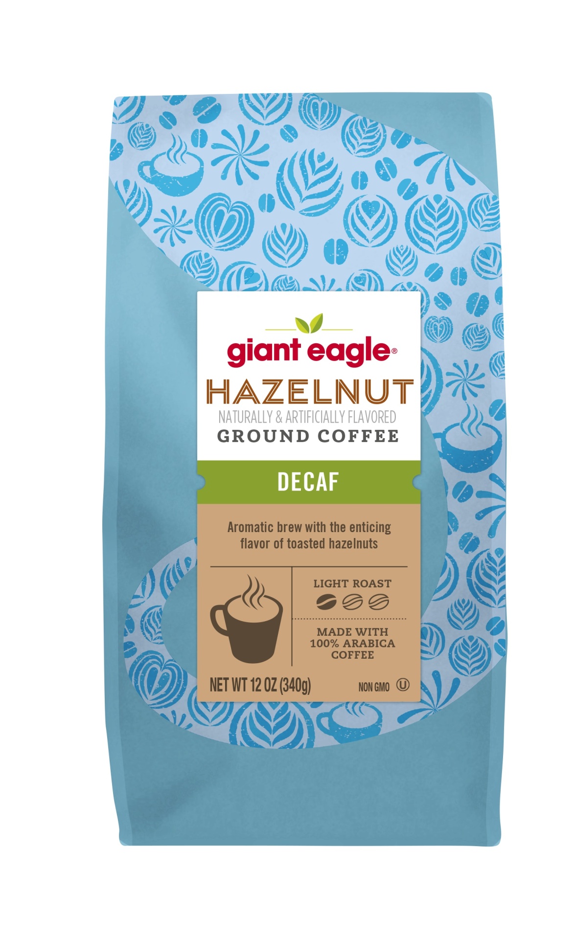 slide 1 of 1, Ge Bag Ground Coffee Hazelnut Decaf - 12 oz, 12 oz
