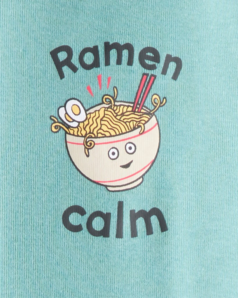 slide 3 of 3, Carter's Carters Boys Ramen Calm Print 100% Cotton Long-Sleeve 4-Piece Pajamas - Blue/White Multi 12, 4 pc