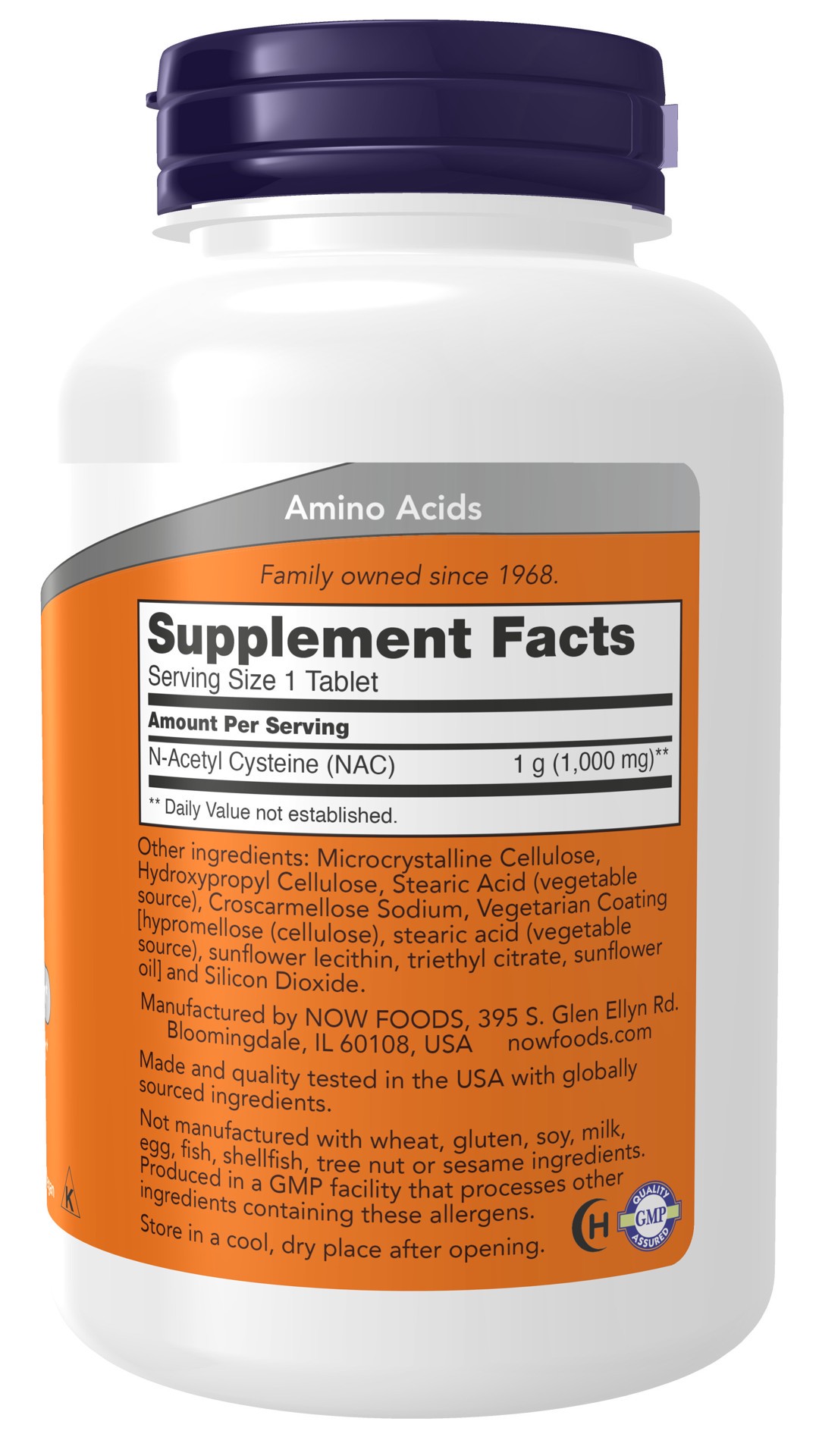 slide 4 of 4, NOW Supplements, NAC (N-Acetyl-Cysteine) 1,000 mg, Free Radical Protection*, 120 Tablets, 120 ct