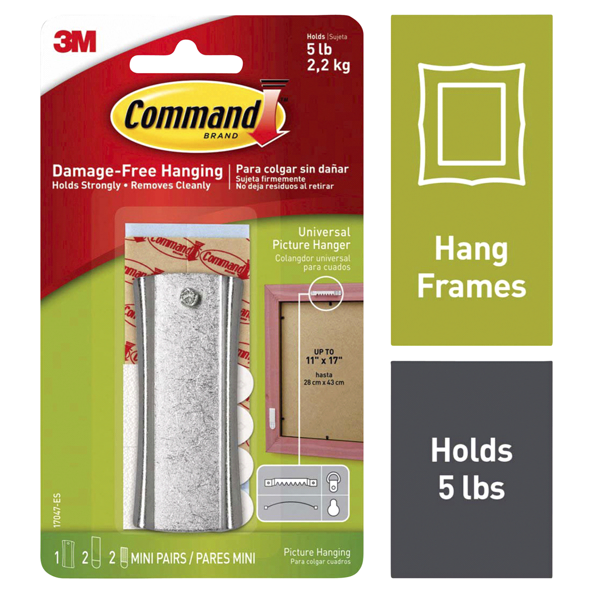 slide 1 of 3, 3M Command Picture And Frame Damage-Free Sawtooth Set, 5 ct