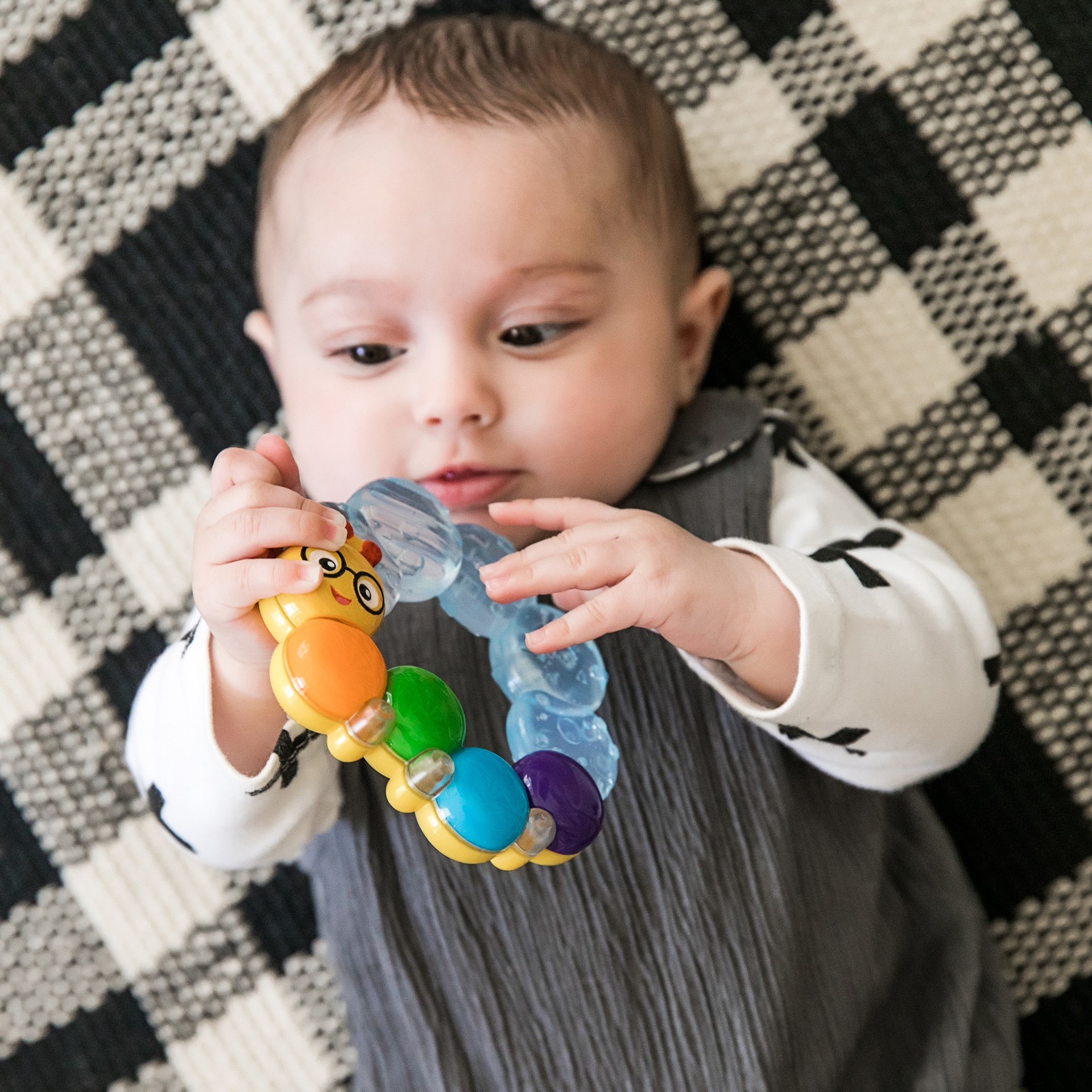 slide 4 of 4, Baby Einstein 3+ Months Teether-Pillar Rattle Toy 1 ea, 1 ct