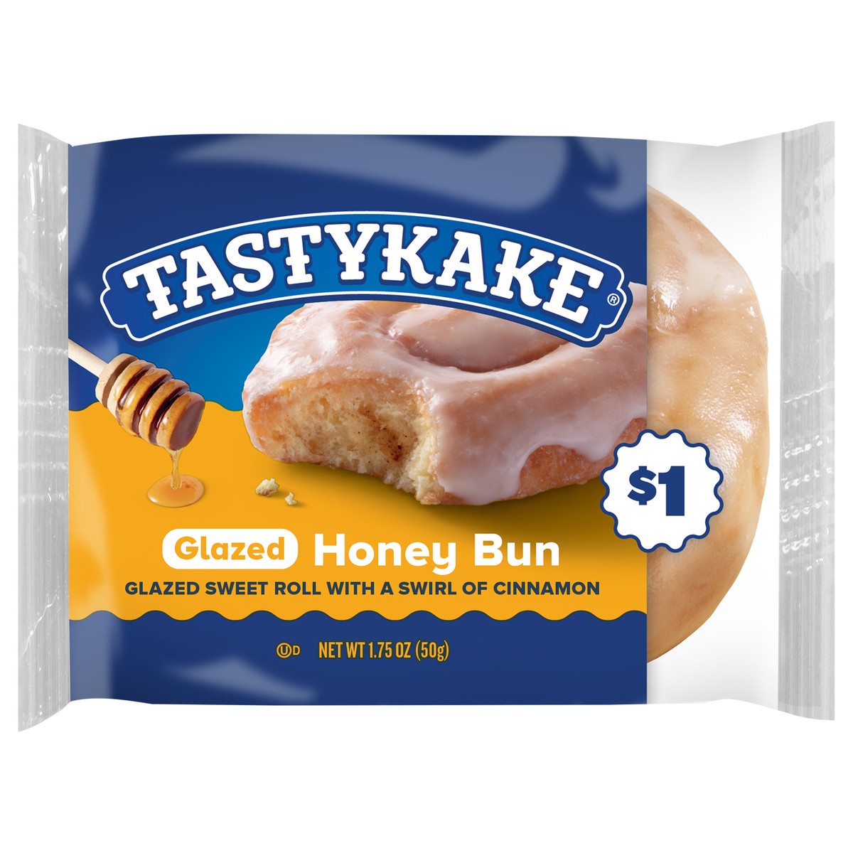 slide 2 of 11, Tastykake Glazed Honey Bun, 1.75 oz, 1.75 oz
