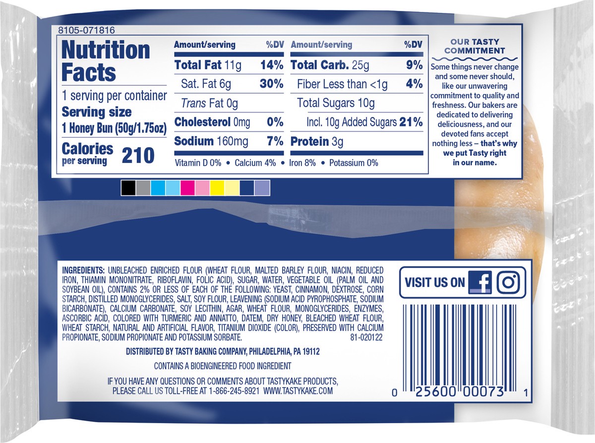 slide 3 of 11, Tastykake Glazed Honey Bun, 1.75 oz, 1.75 oz