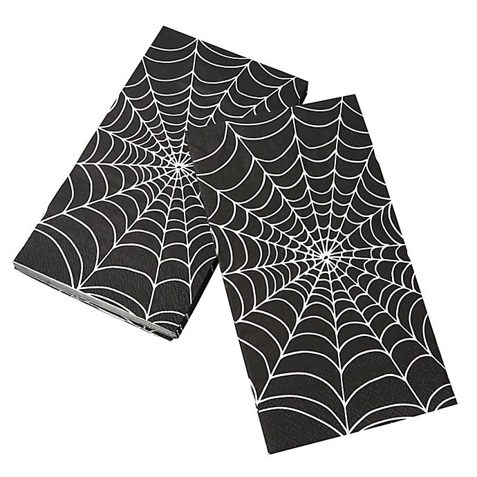 slide 2 of 3, Gartner Studios Spiderwebs Guest Towels, 20 ct