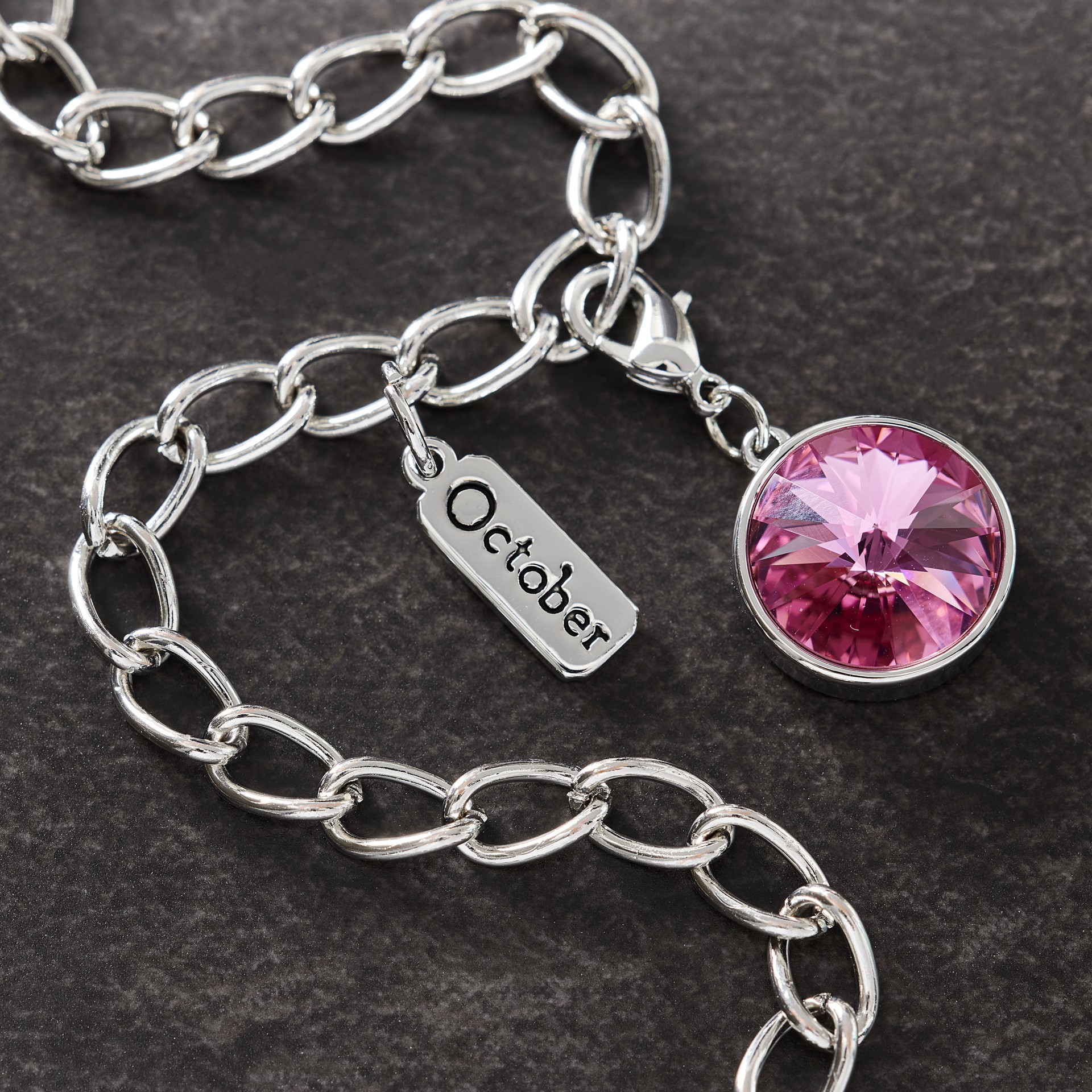 slide 3 of 5, Austrian Crystal Birth Month Charm Set By Bead Landing, 28mm x 13mm