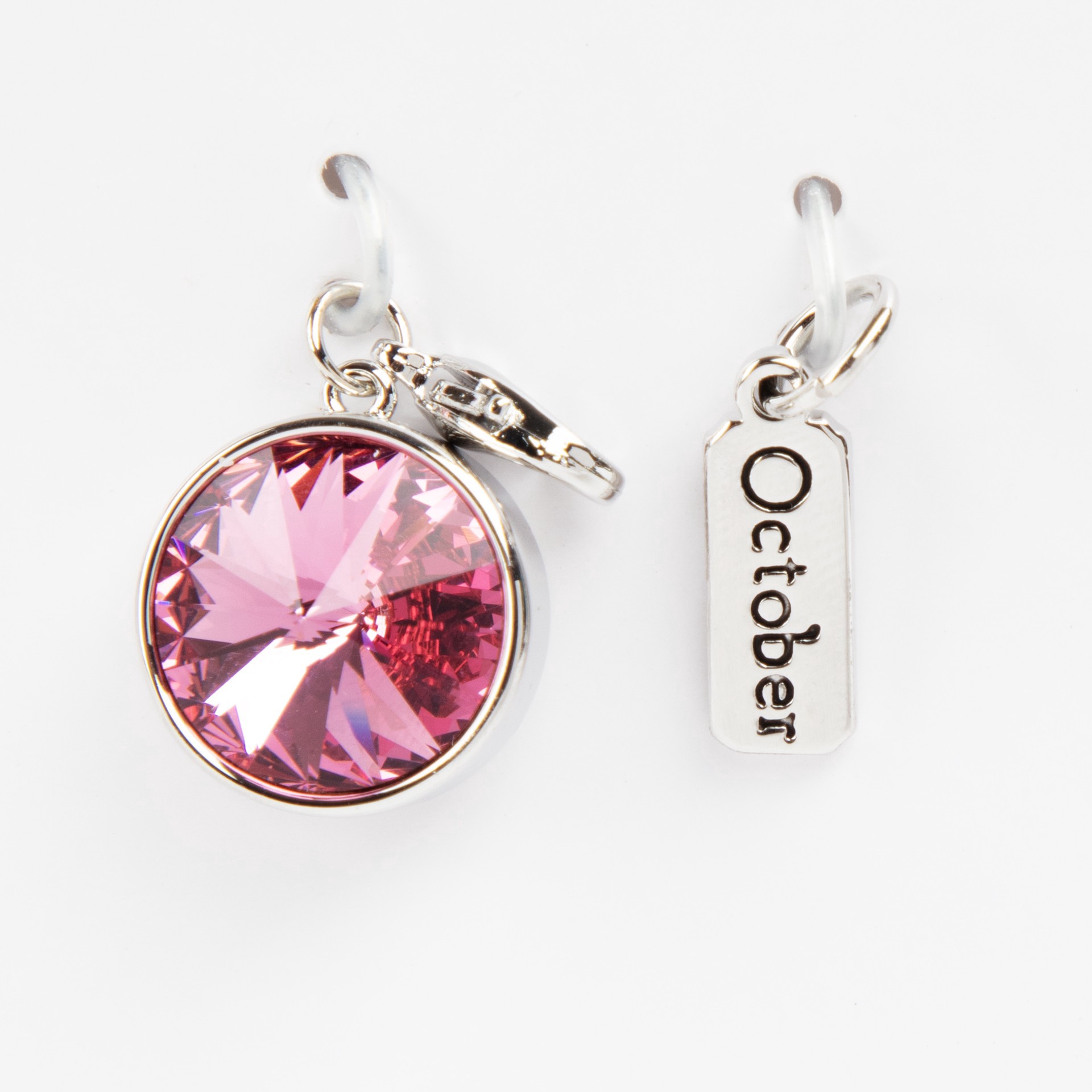 slide 4 of 5, Austrian Crystal Birth Month Charm Set By Bead Landing, 28mm x 13mm