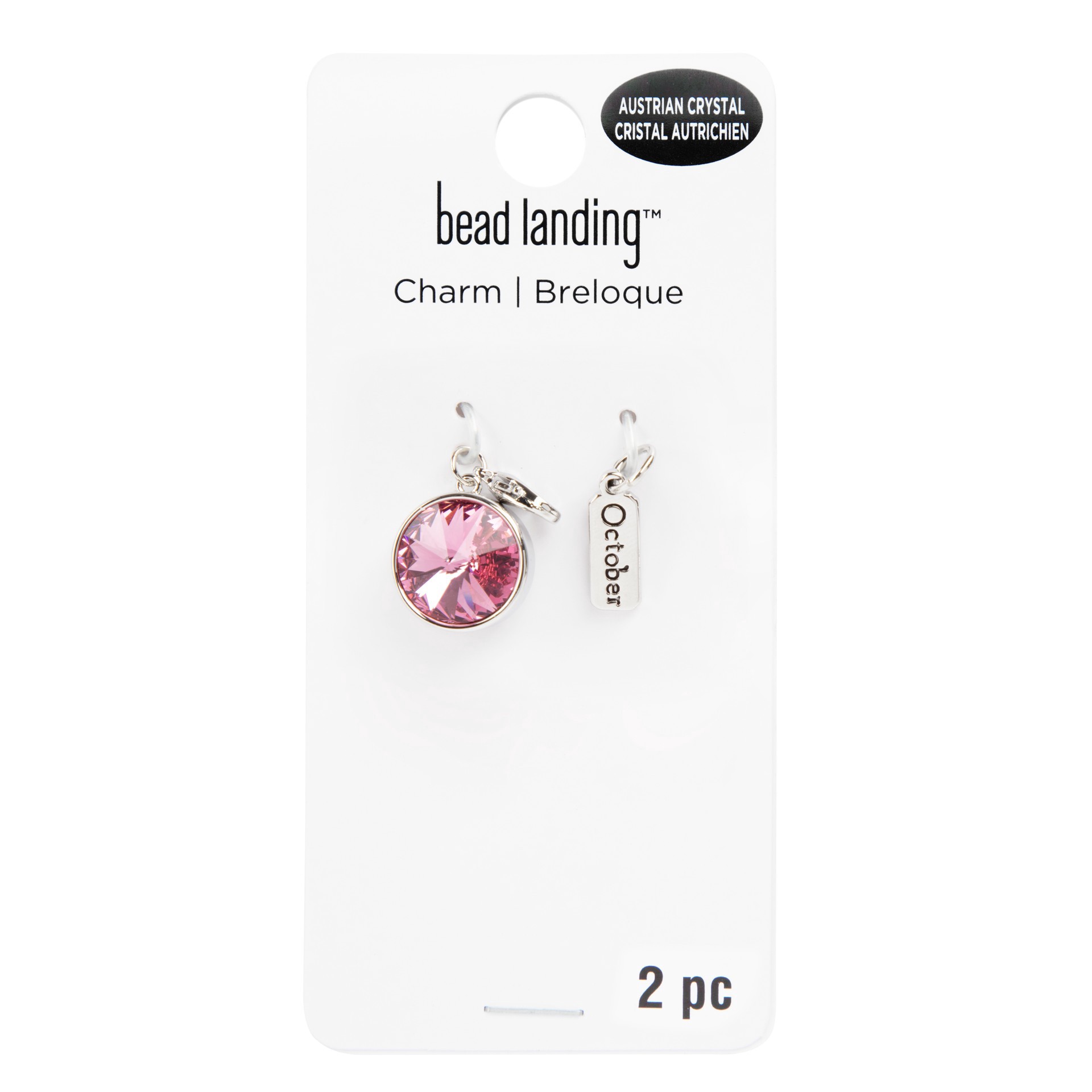 slide 5 of 5, Austrian Crystal Birth Month Charm Set By Bead Landing, 28mm x 13mm