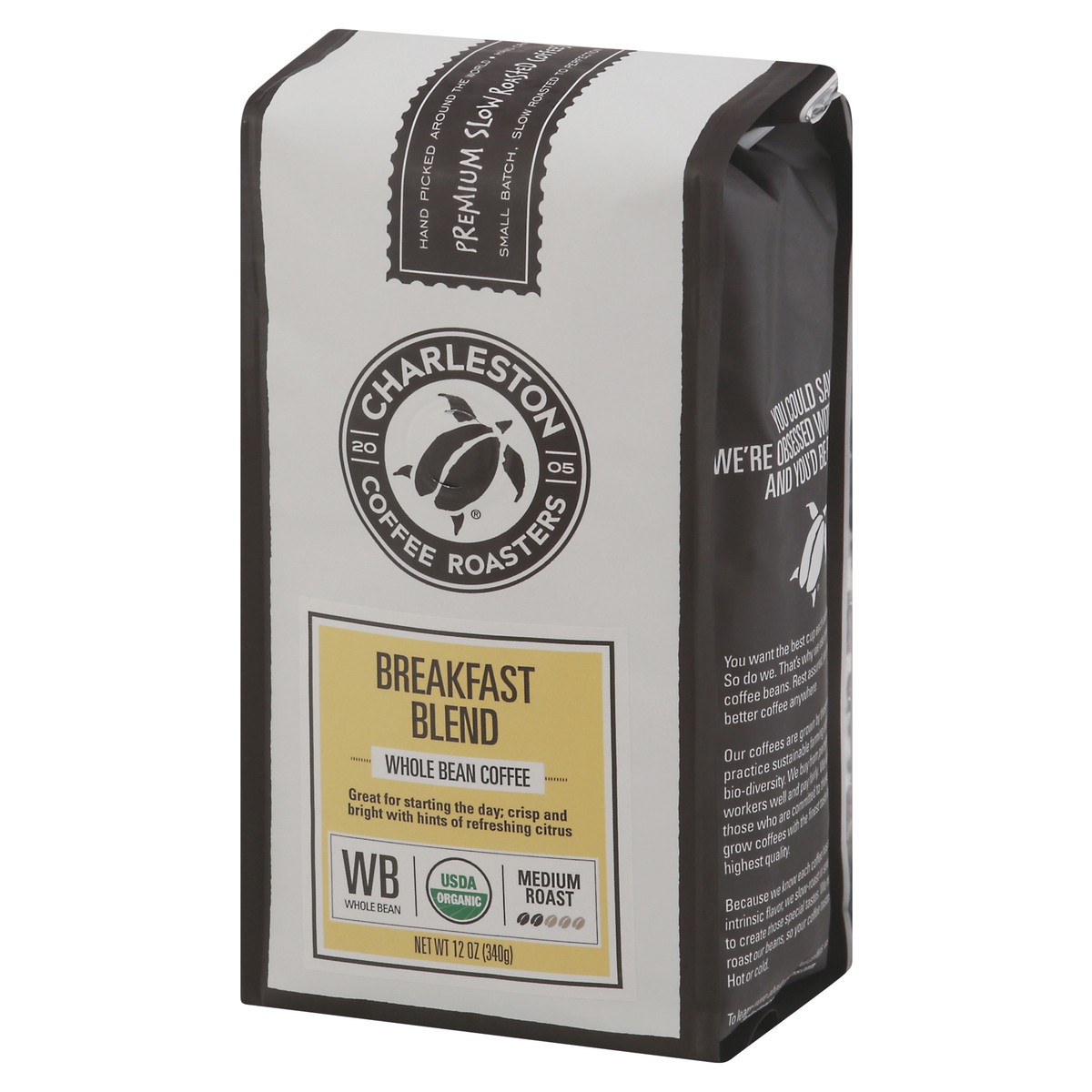 slide 5 of 11, Charleston Coffee Roasters Medium Roast Whole Bean Breakfast Blend Coffee 12 oz, 12 oz