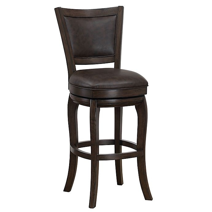 slide 1 of 2, American Heritage Billiards Leather Swivel Madison 30 Bar Stool - Cocoa'', 1 ct