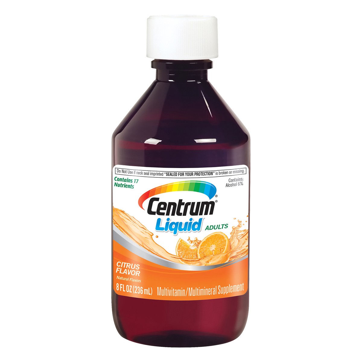 slide 1 of 8, Centrum Liquid Adults Citrus Flavor Multivitamin/Multimineral Supplement 8 oz, 8 fl oz