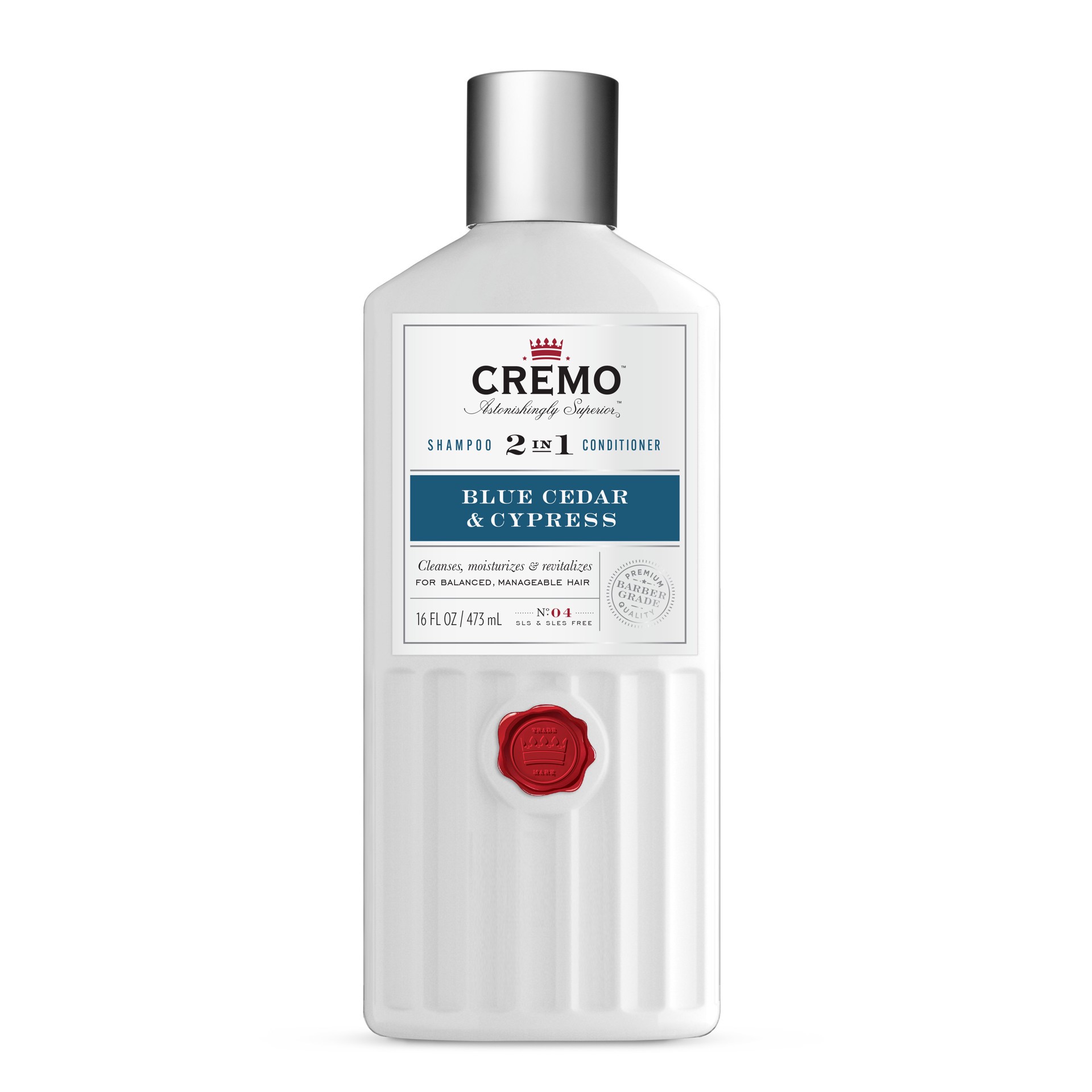 slide 1 of 6, Cremo 2 in 1 Blue Cedar & Cypress Shampoo & Conditioner 16 oz, 16 oz