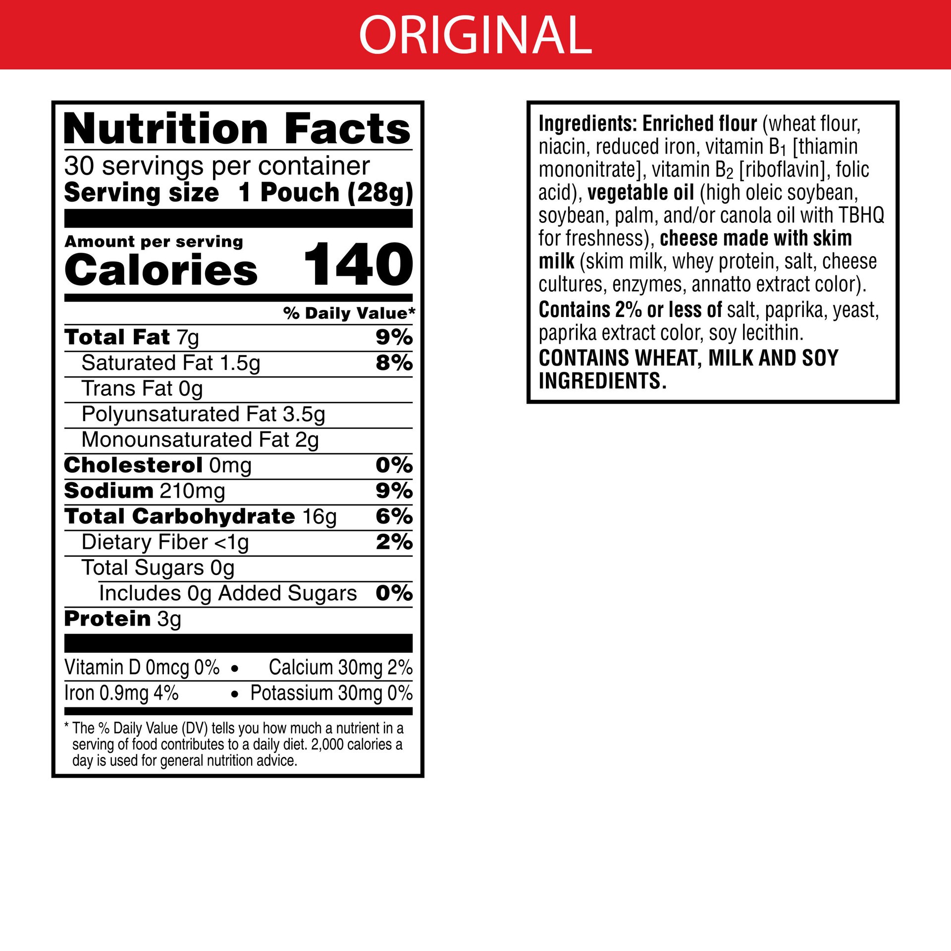 slide 4 of 5, Cheez-It 30 Pack Original Baked Snack Crackers 30 ea, 30 ct