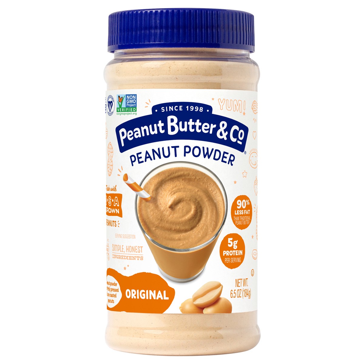 slide 1 of 8, Peanut Butter & Co. Original Peanut Powder 6.5 oz. Jar, 6.5 oz