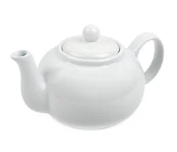 RSVP International White Stoneware Teapot