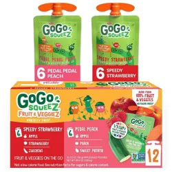 Materne GoGo Squeez Variety Pack Fruit & Veggiez On The Go Applesauce - 12 ct