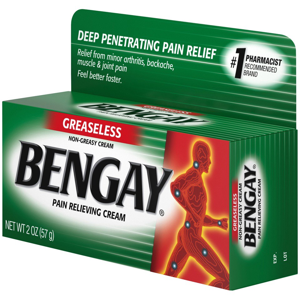 slide 6 of 6, BENGAY Greaseless BENGAY Pain Relieving Cream, 2 Oz, 2 oz