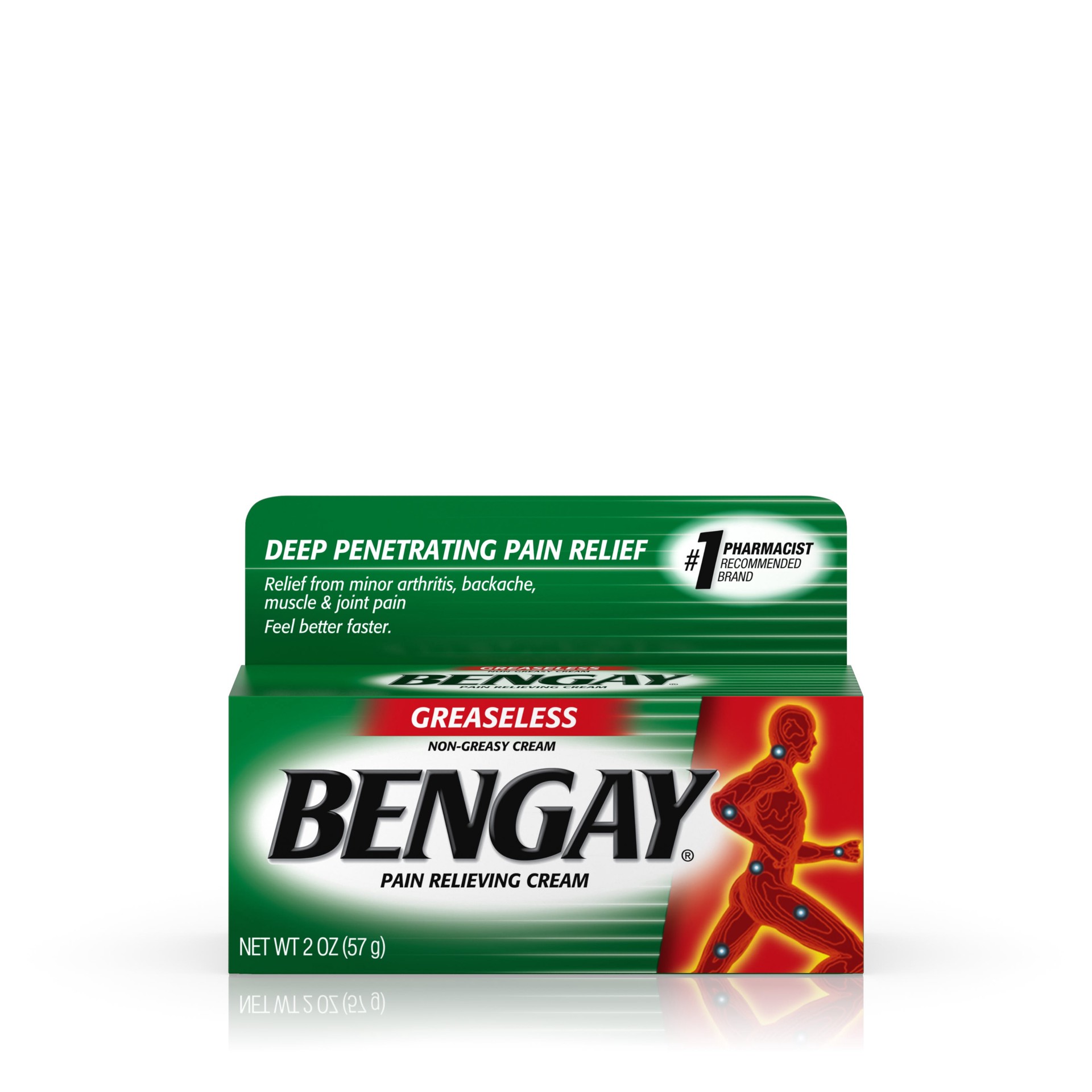 slide 1 of 6, BENGAY Greaseless BENGAY Pain Relieving Cream, 2 Oz, 2 oz