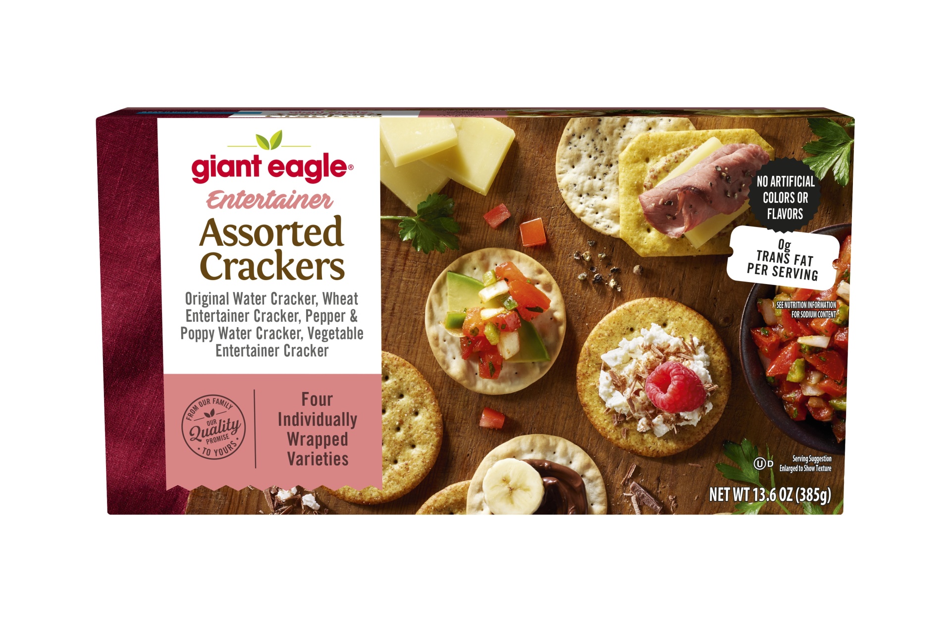 slide 1 of 1, Giant Eagle Entertainer Crackers, Assorted - 13.6 oz, 13.6 oz