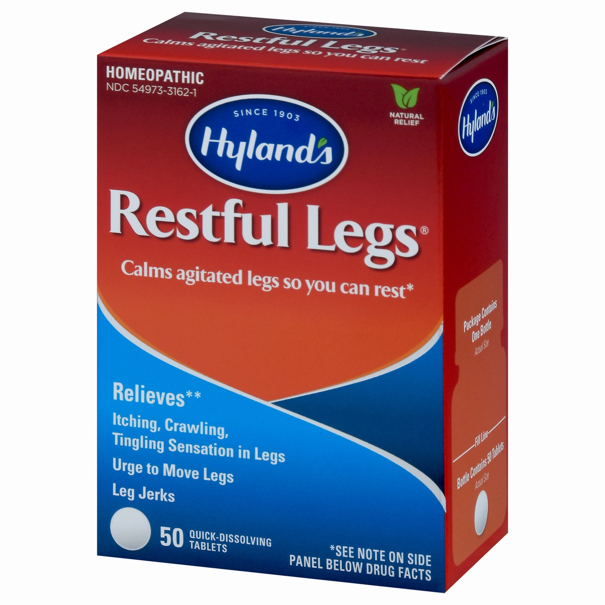 slide 7 of 12, Hyland's Restful Legs Homeopathic Quick-Dissolving Tablets 50 ea Box, 50 ct