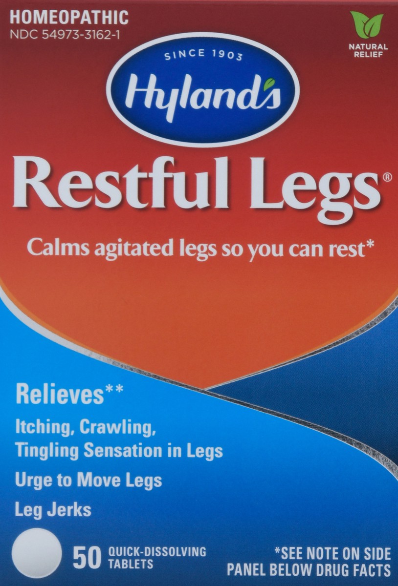 slide 5 of 12, Hyland's Restful Legs Homeopathic Quick-Dissolving Tablets 50 ea Box, 50 ct