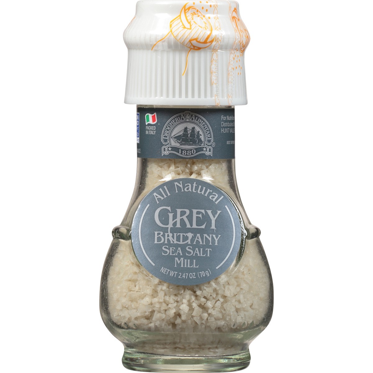 slide 1 of 3, Drogheria & Alimentari All Natural Grey Brittany Sea Salt Mill 2.47 oz. Bottle, 2.47 oz