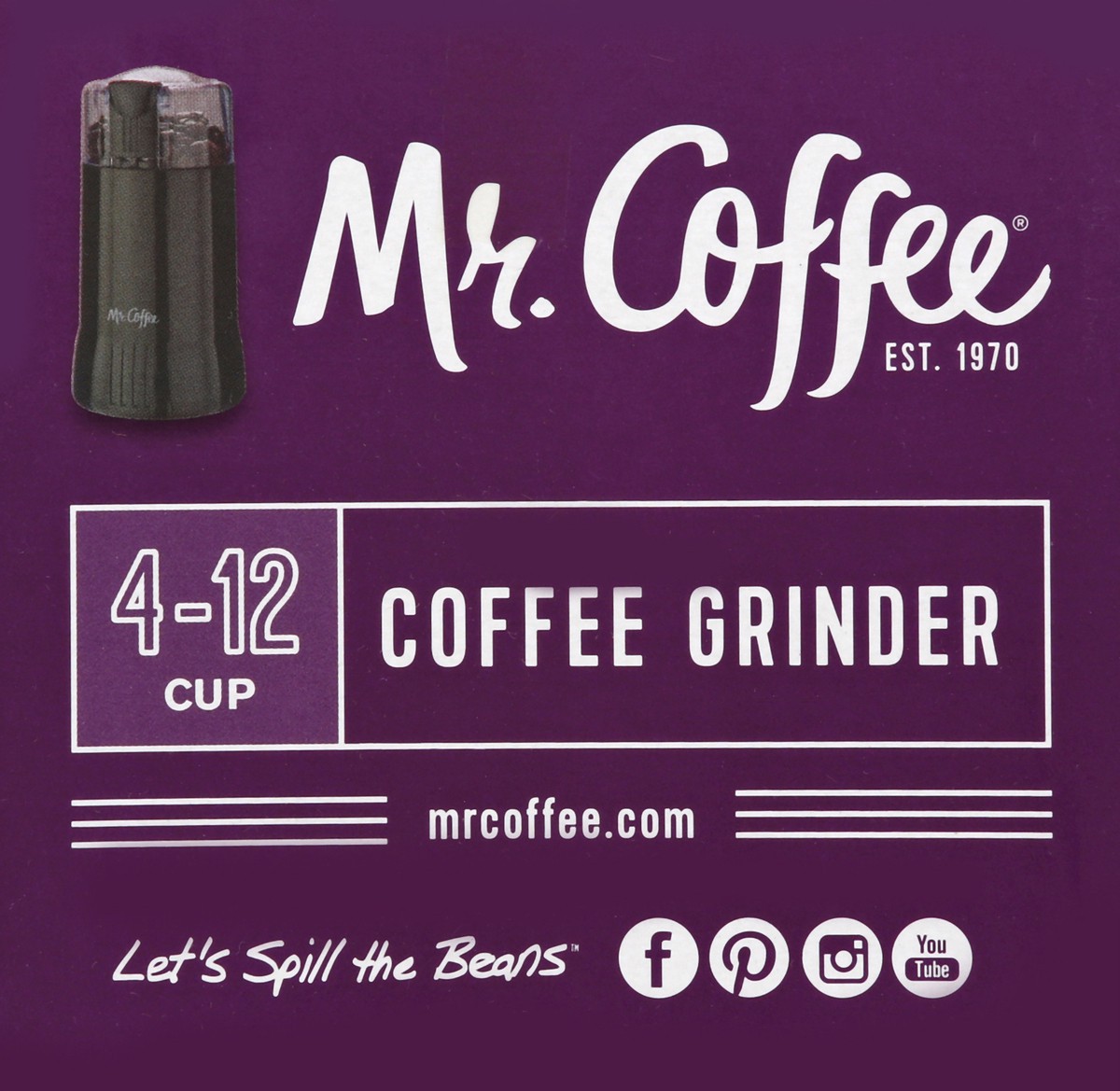 slide 5 of 7, Mr. Coffee Coffee Grinder 1 ea, 1 ct