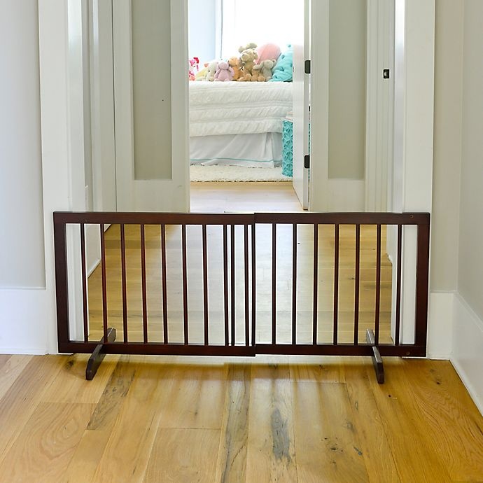 slide 2 of 2, Cardinal Gates Step-Over Wood Pet Gate - Walnut, 1 ct