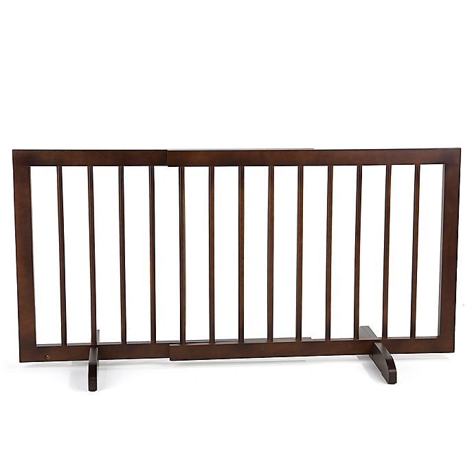 slide 1 of 2, Cardinal Gates Step-Over Wood Pet Gate - Walnut, 1 ct