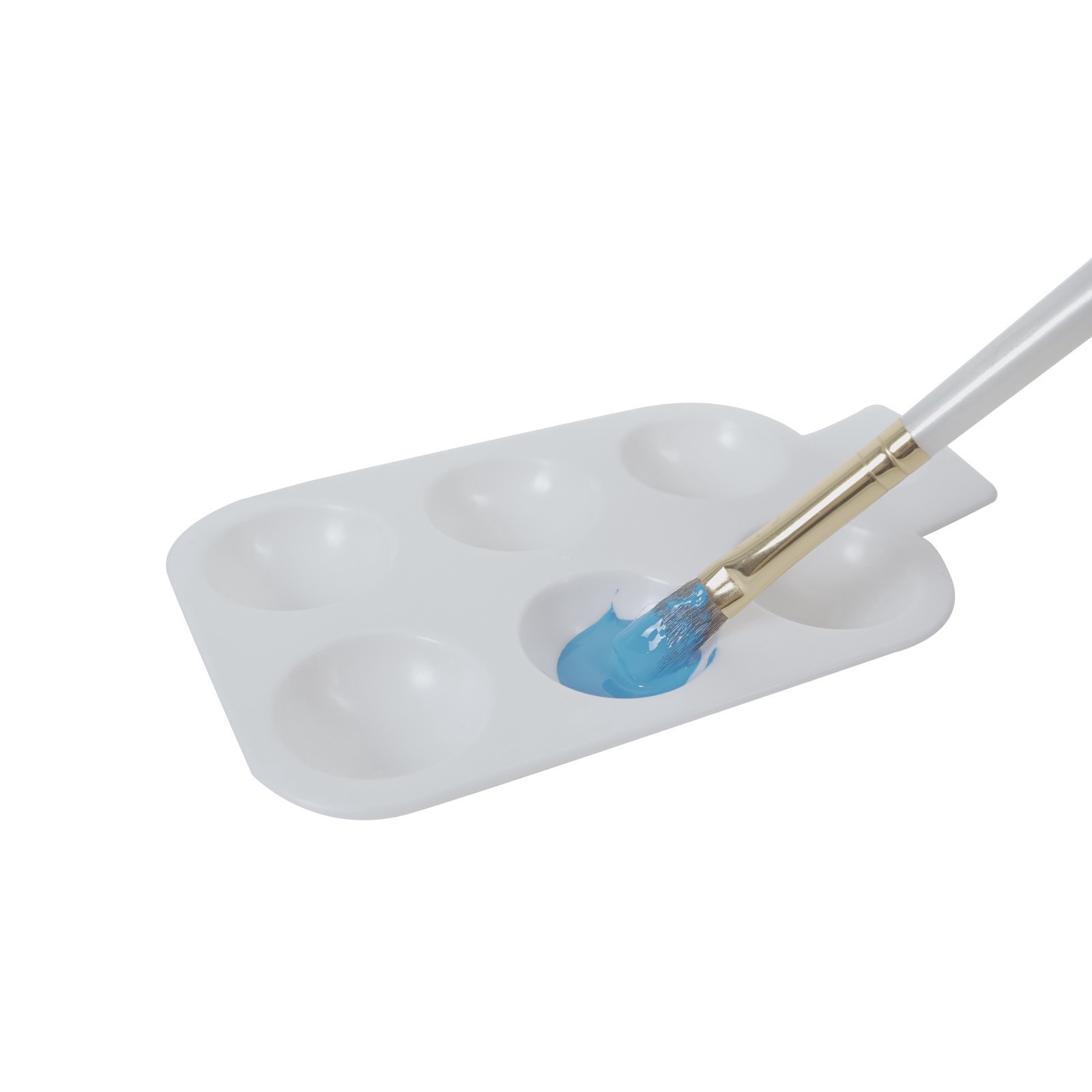 slide 2 of 6, 6-Well Plastic Palette By Craft Smart, holds up to 6 colors